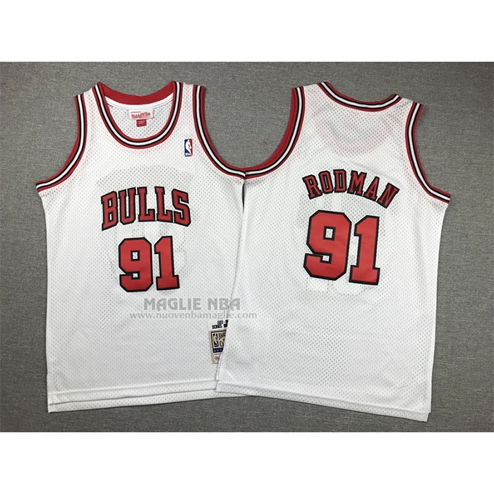 Maglia
 Dennis Rodman NO 91 Bambino
 Chicago Bulls Mitchell & Ness 1997-98 Bianco
